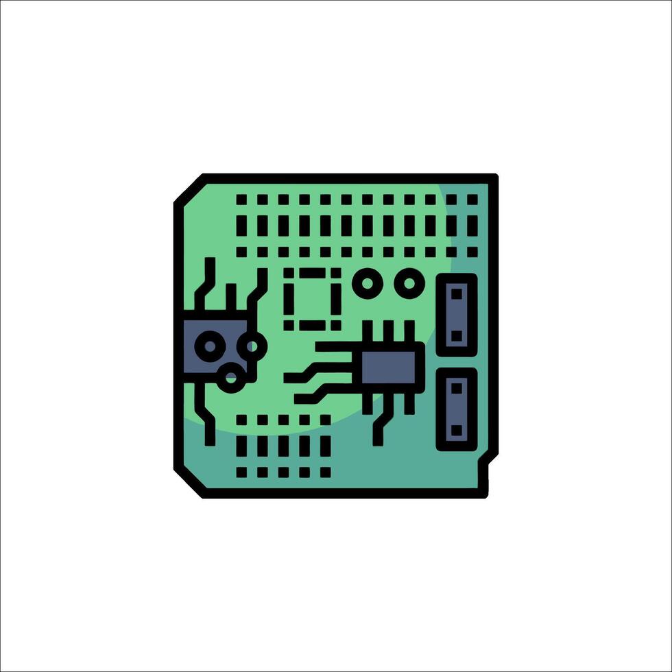 A circuit board icon on a white background vector