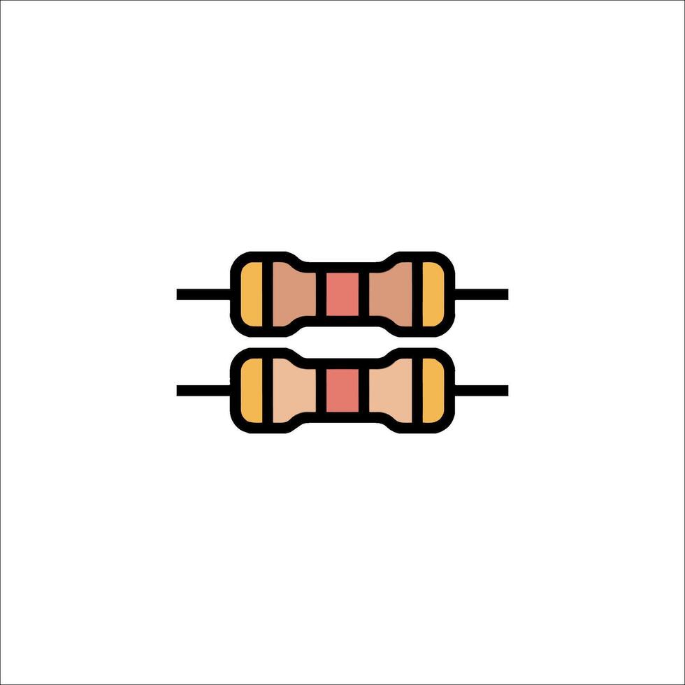Resistors icon on white background vector