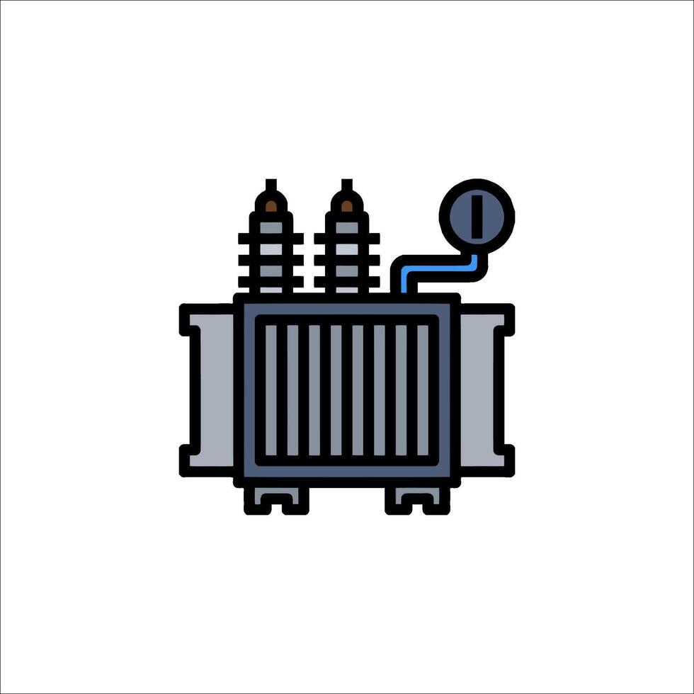 A small electric transformer icon on a white background vector