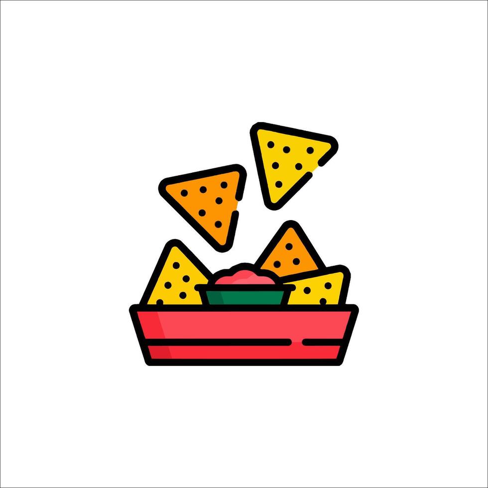 Nachos icon illustration vector