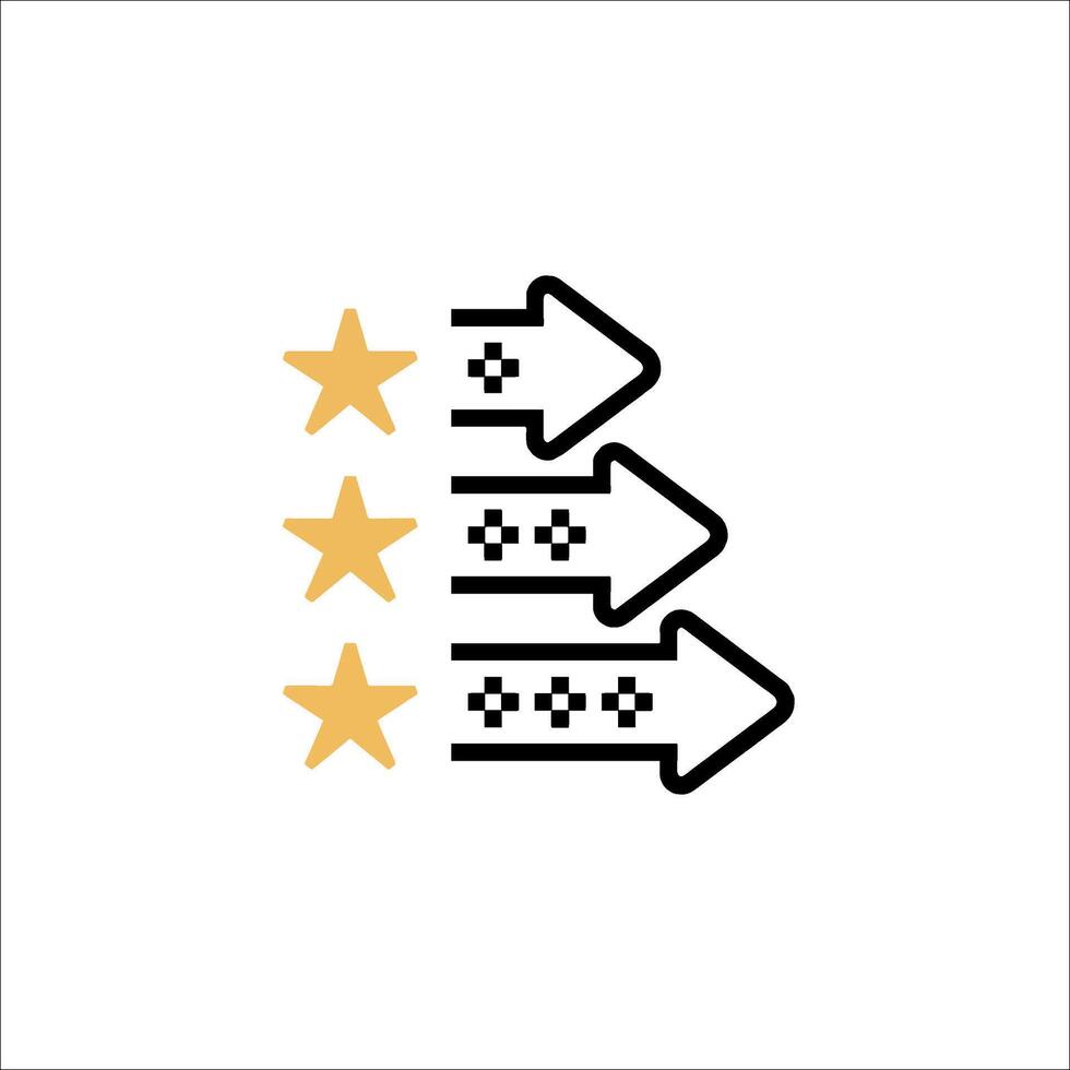 Five stars icon vector