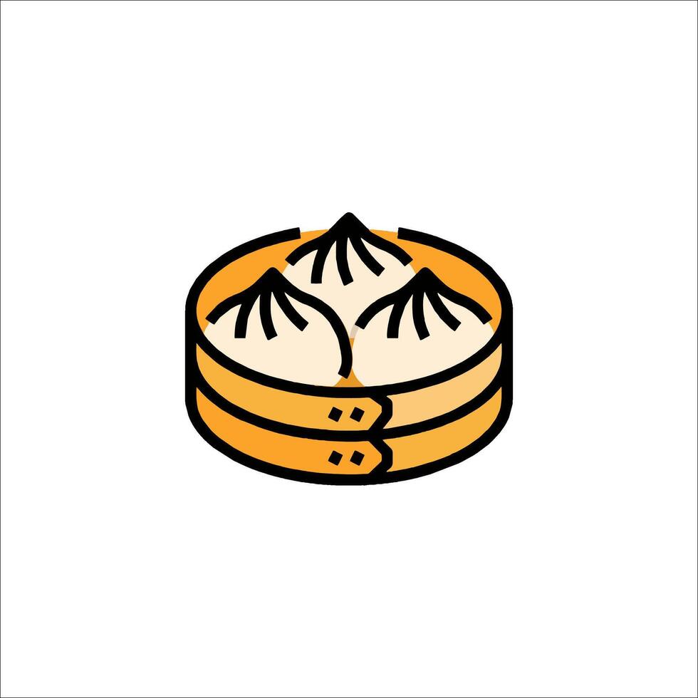 Dumpling icon illustration vector
