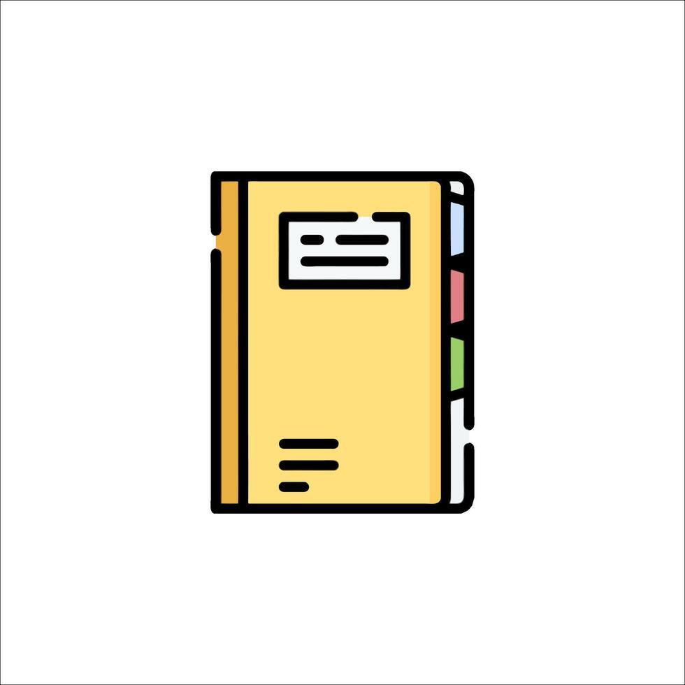 A notebook icon on a white background vector