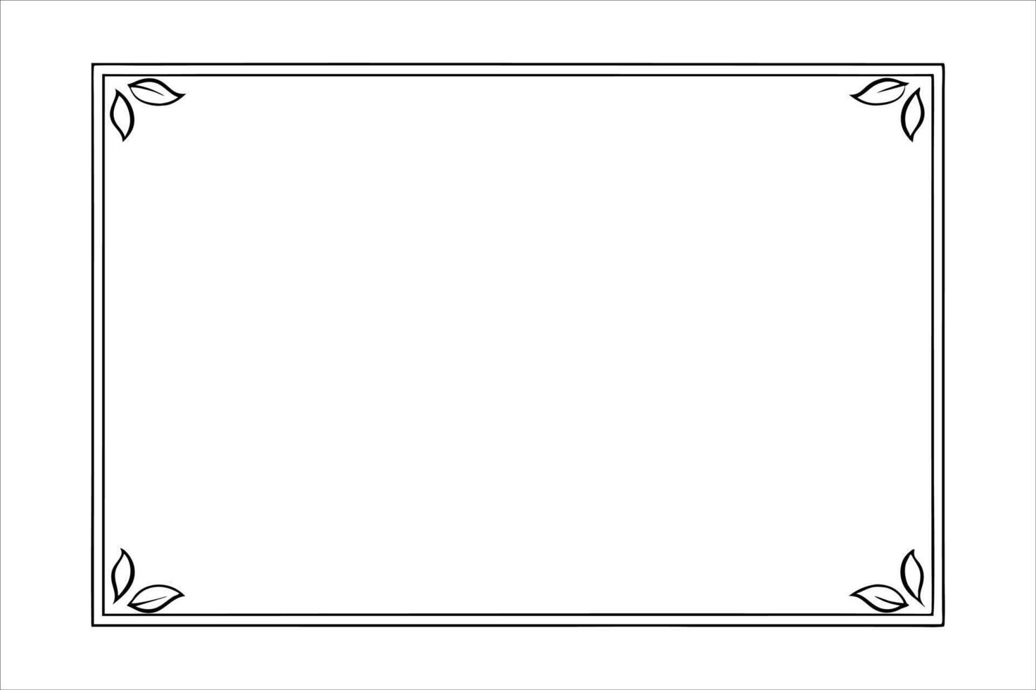 floral decorative frame and border with corner art illustration vector