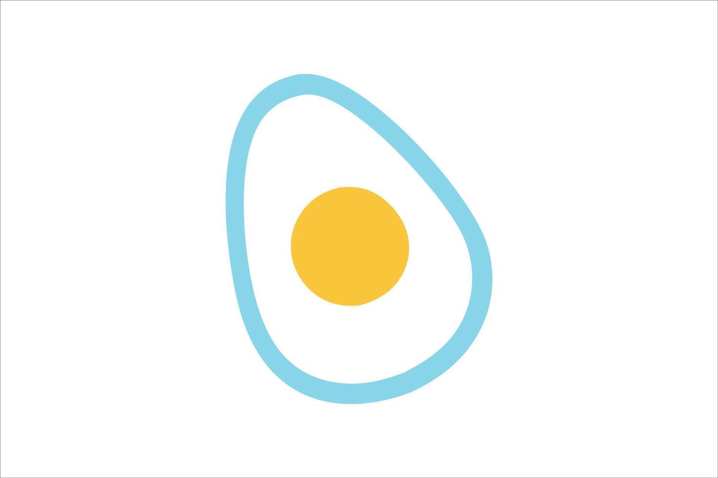 boiled egg, food item egg icon symbol art illustration isolated on white vector