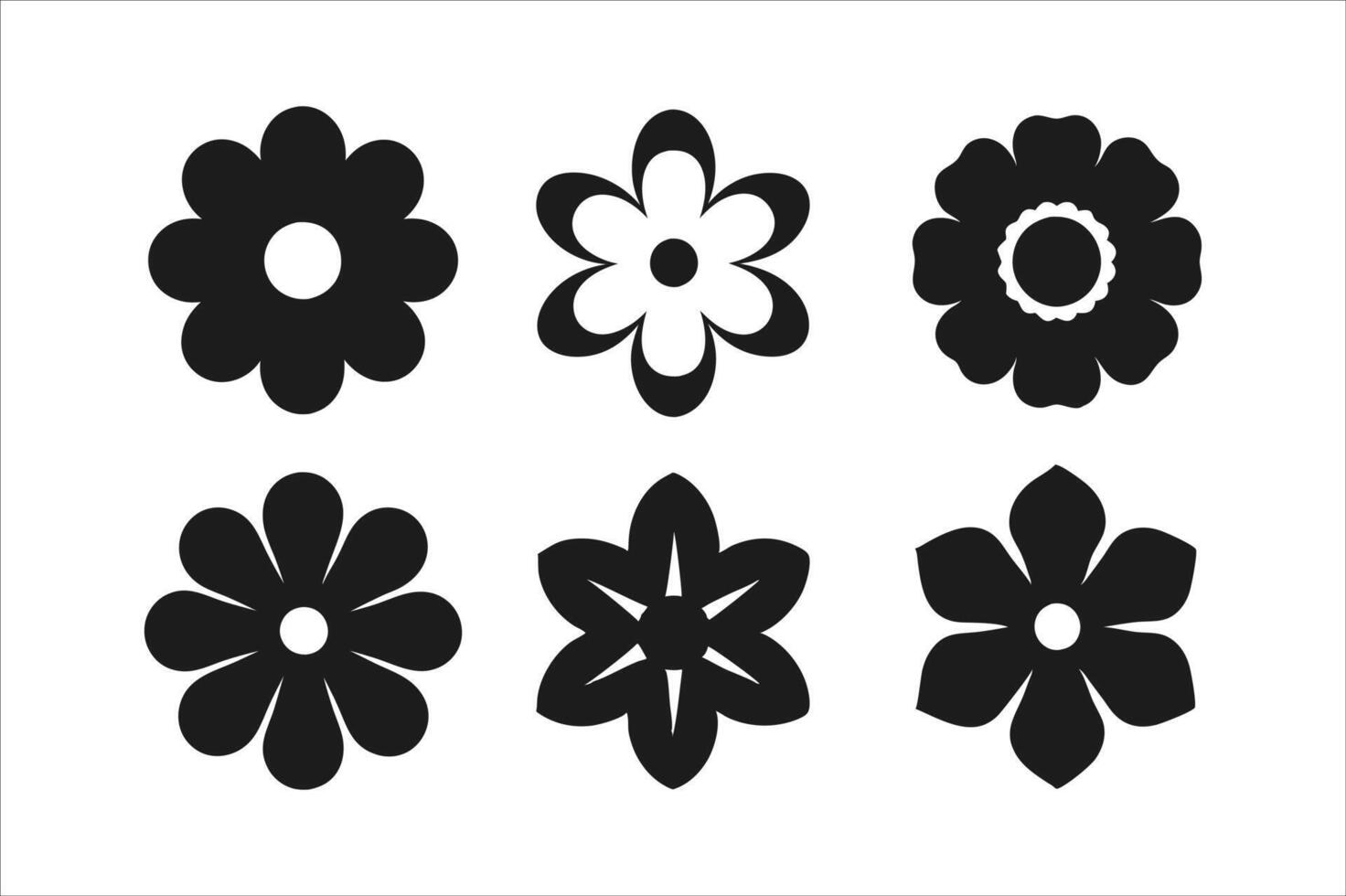 Simple Modern Flower Logo Design Iconic Art flower, simple modern flower logo icon symbol art illustration isolated on white, vector