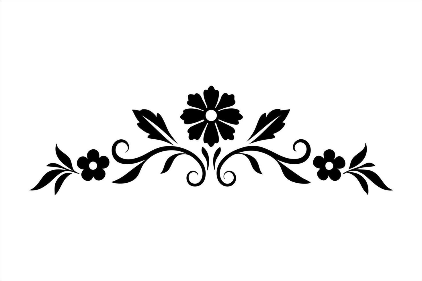 Elegant Floral Graphic Elements vintage floral graphic element art illustration isolated on white vector