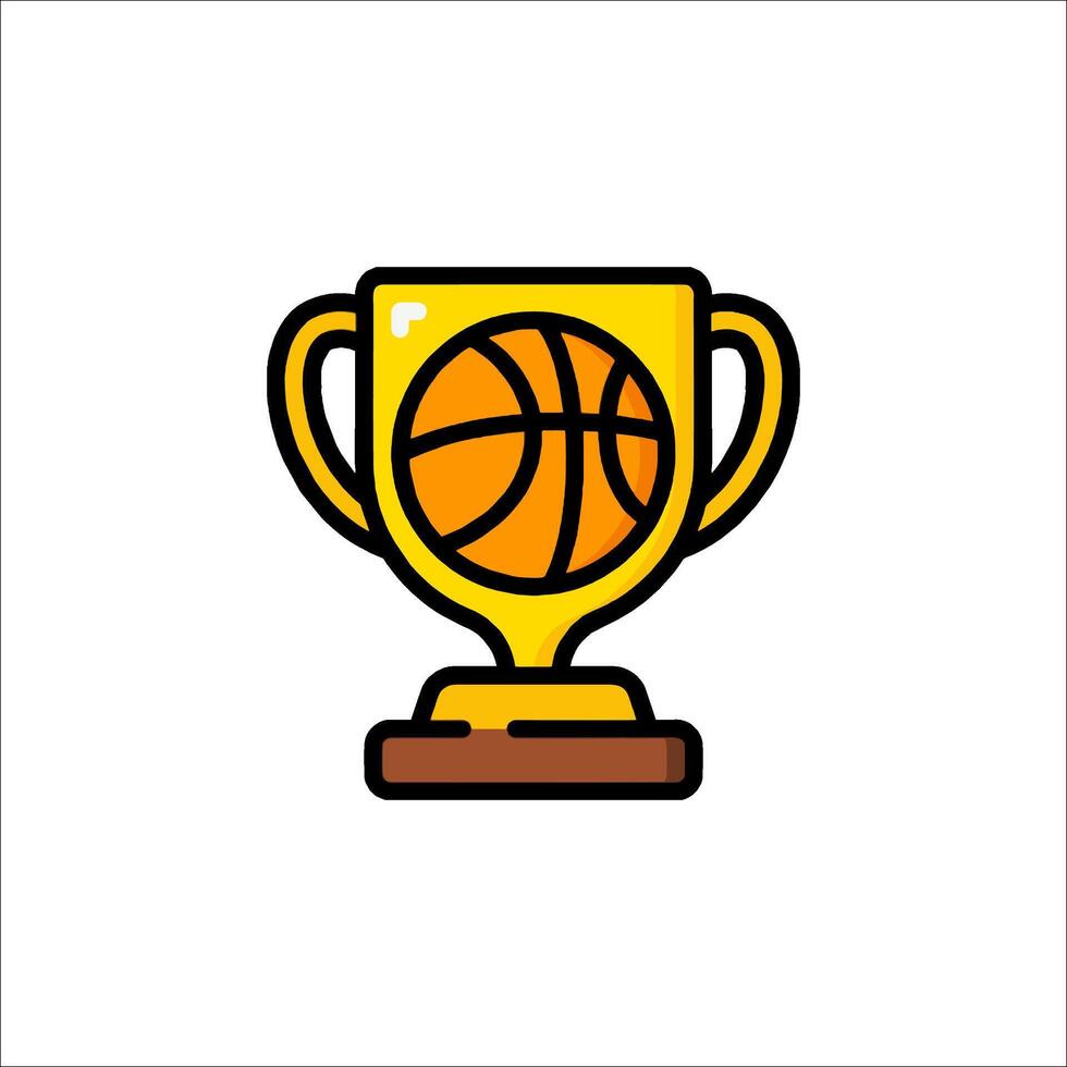 Basketball trophy icon illustration vector