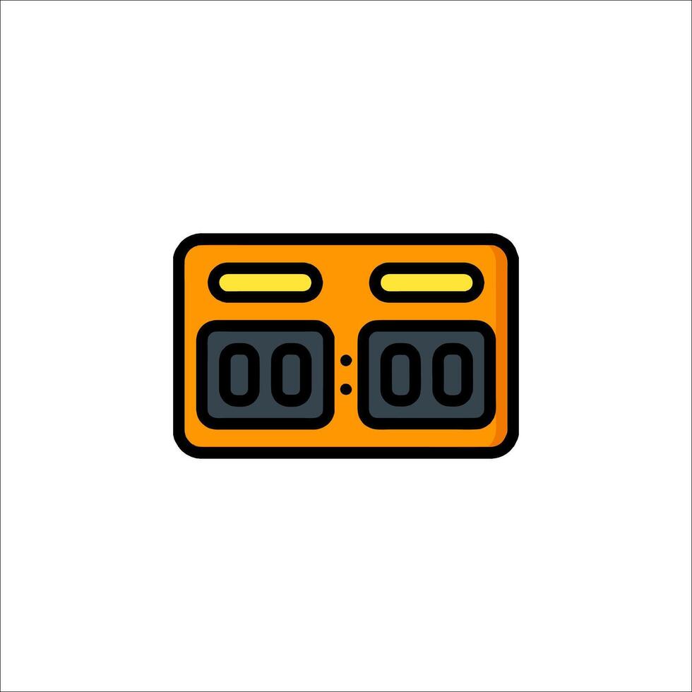 A clock icon on a white background vector