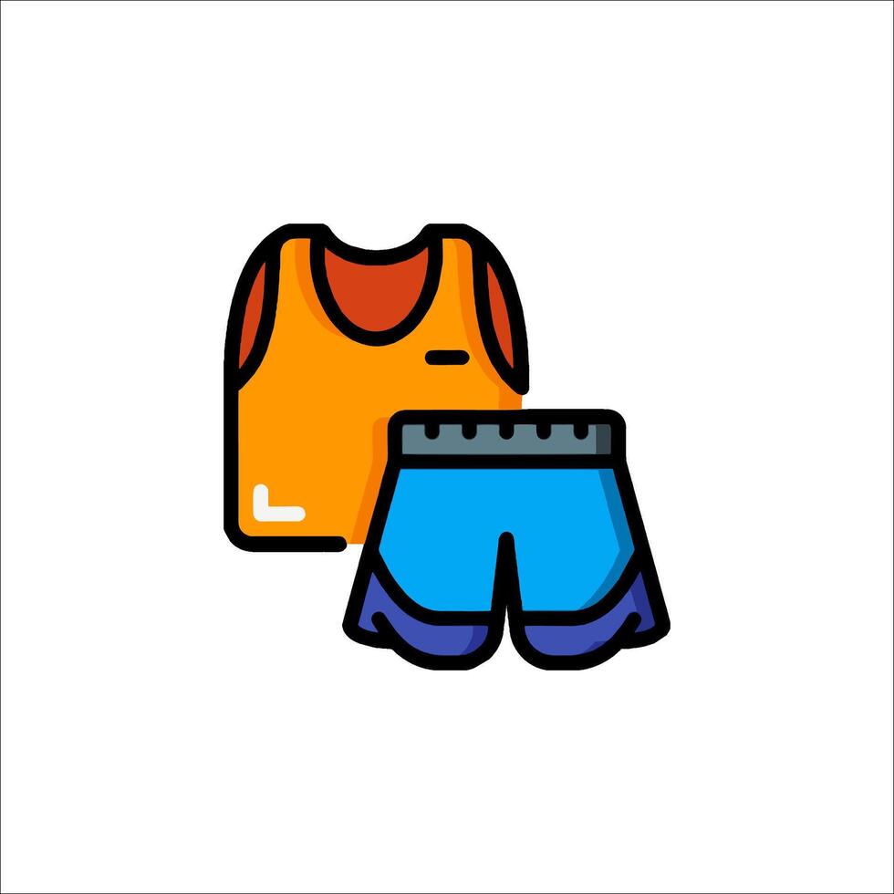 A pair of shorts and a vest icon vector