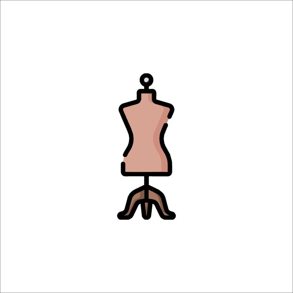 A mannequin on a stand icon vector