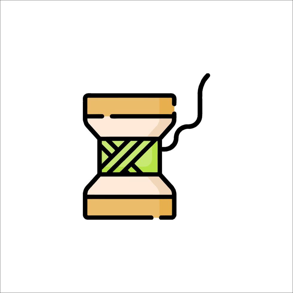 A thread spool icon on a white background vector