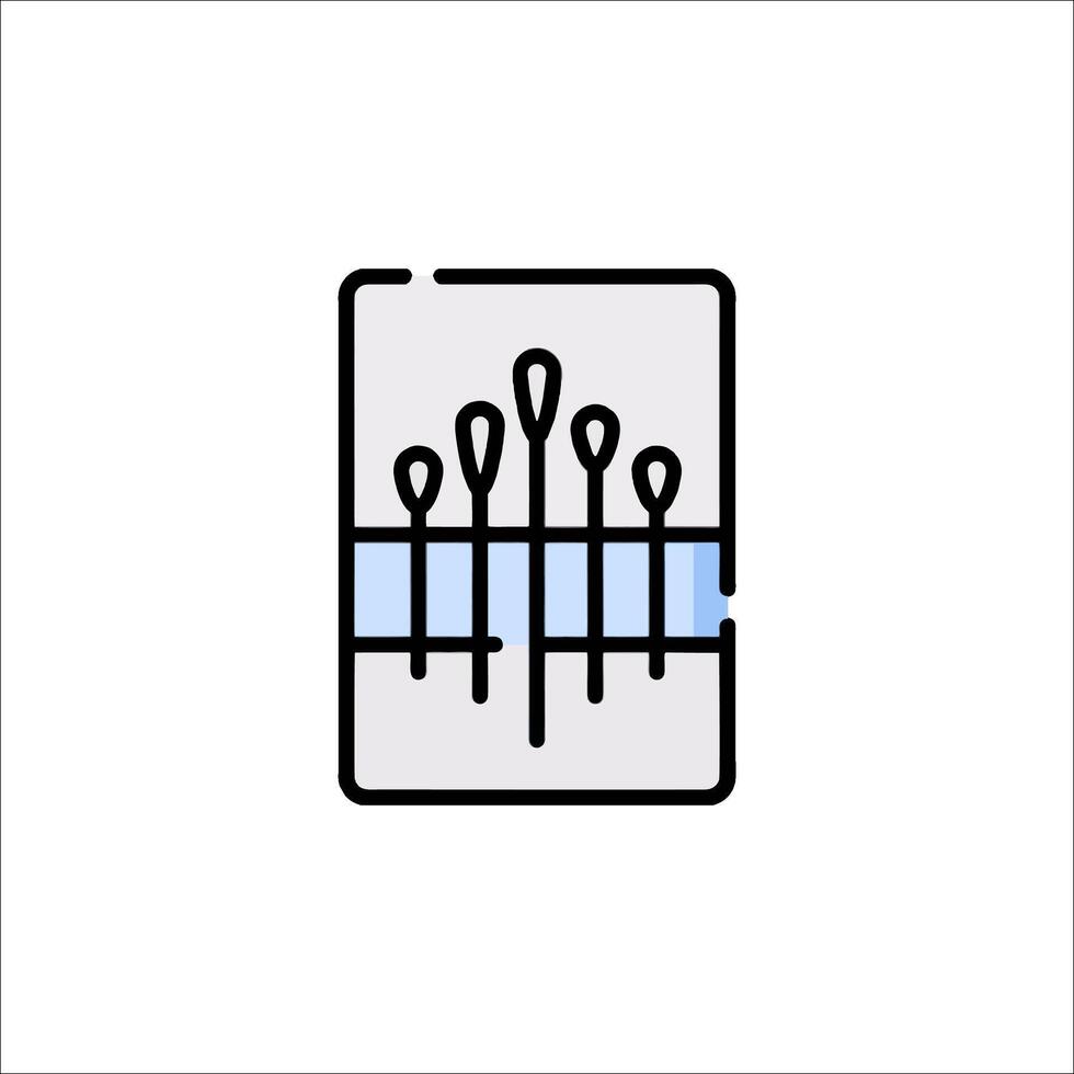 A line icon of a knife and fork vector