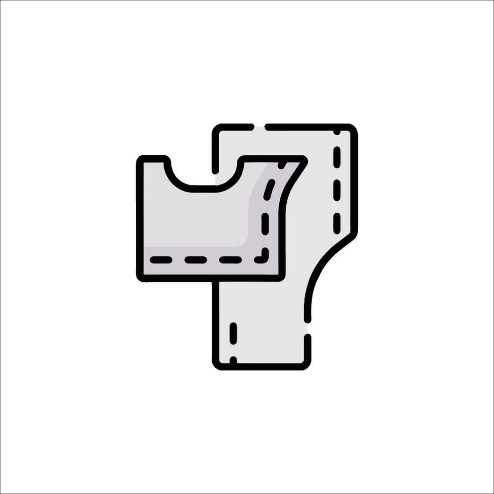 A pair of pants with a hole in the middle vector