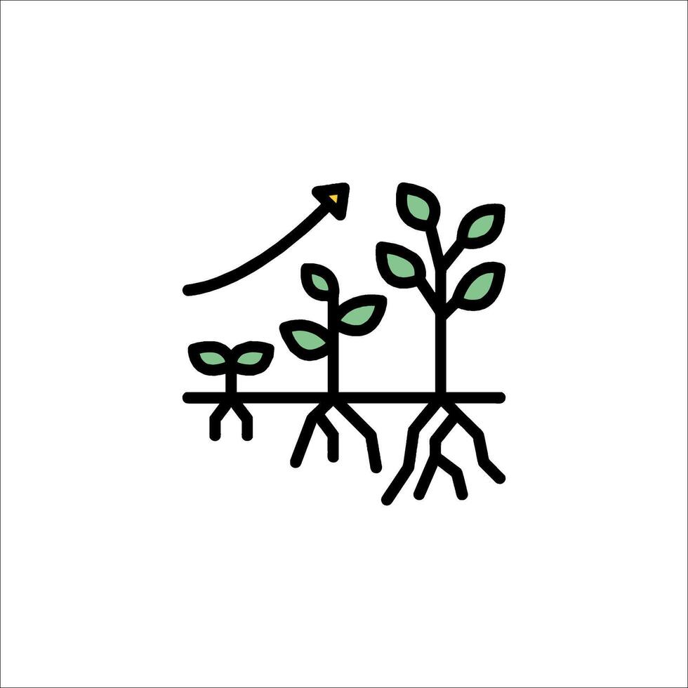 A plant growing from a seedling vector