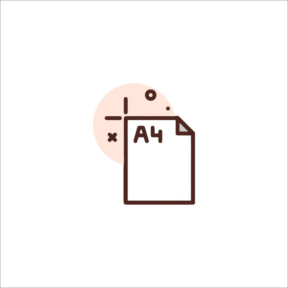 A file icon with a paper document and a number 4 vector