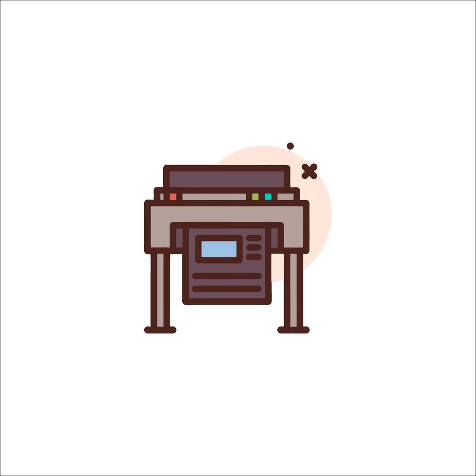 A printer icon on a white background vector