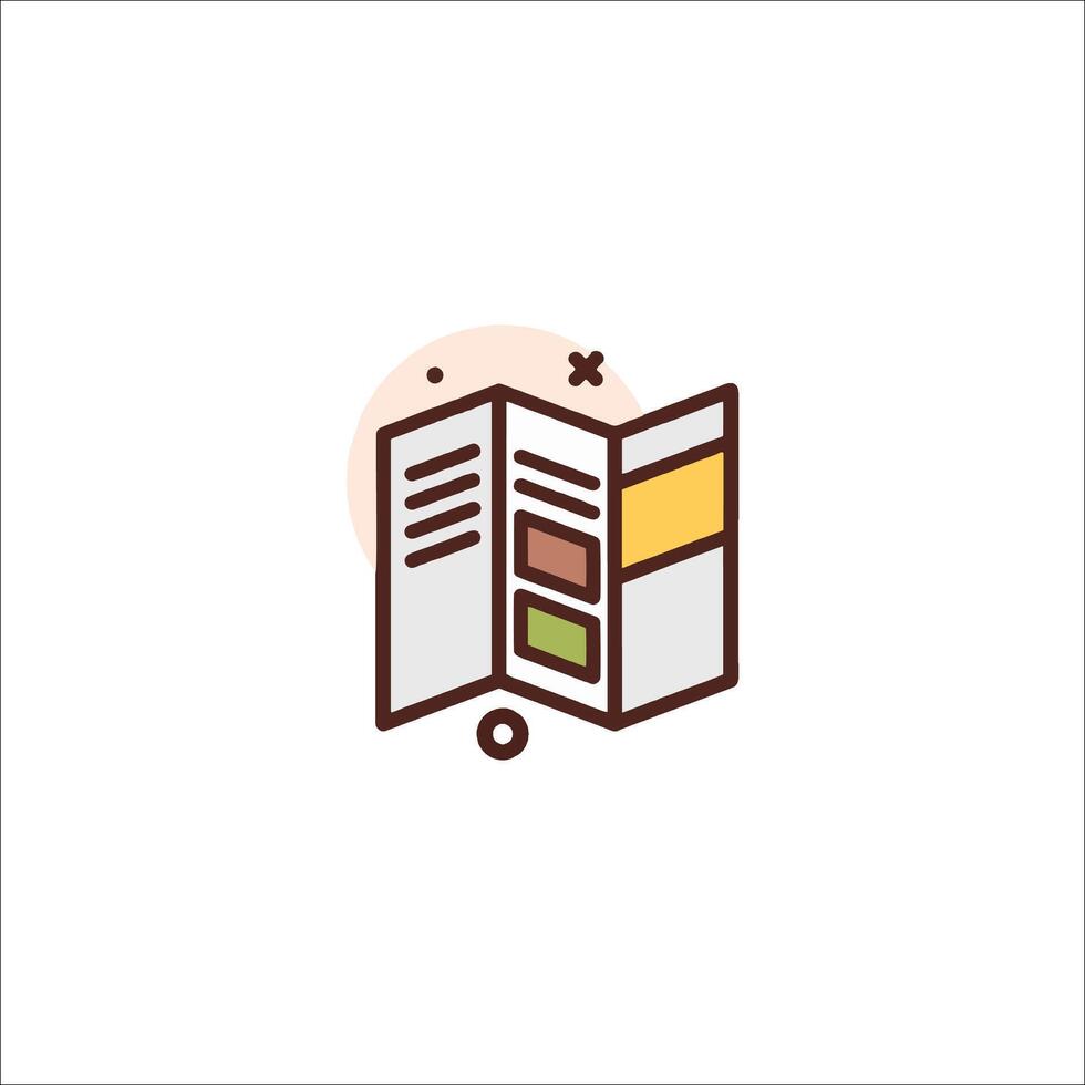 A simple icon of a book with a page open vector