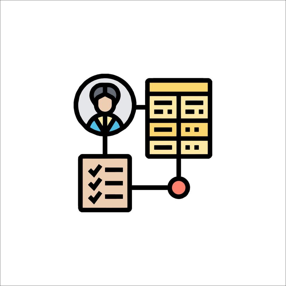 A person is holding a computer and a check box vector