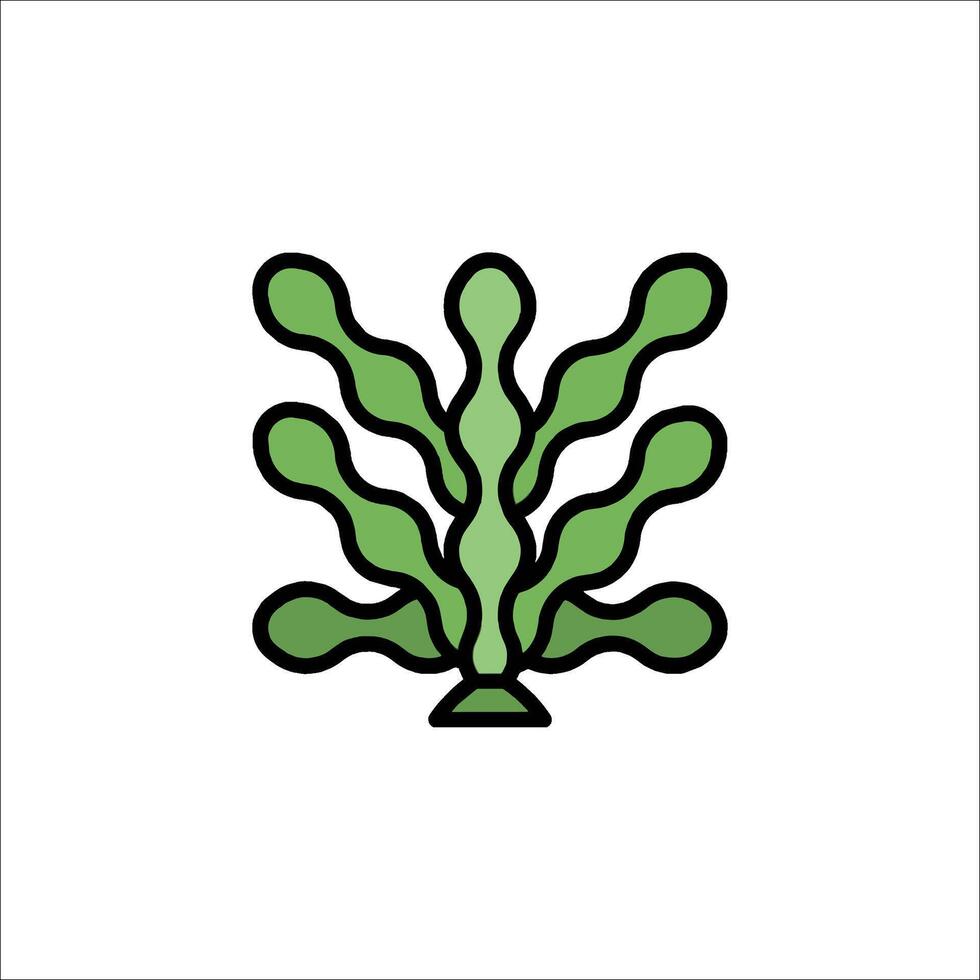 A green plant icon on a white background vector