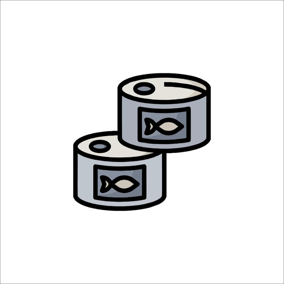 Canned food icon illustration vector