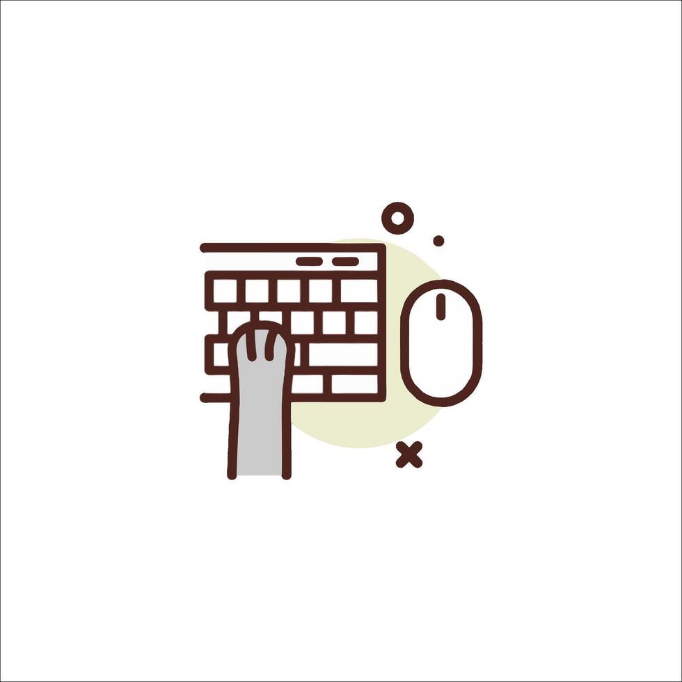 Mouse and keyboard icon illustration vector