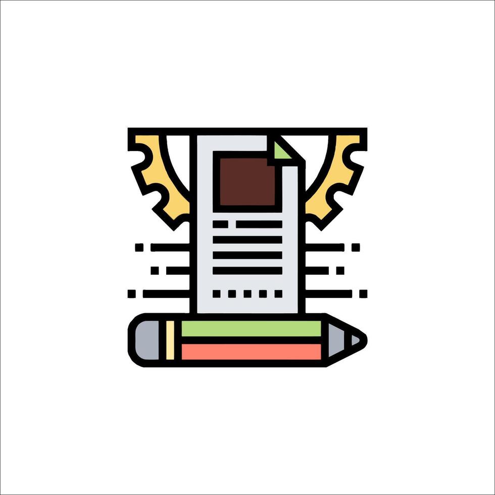 A computer and pencil icon on a white background vector