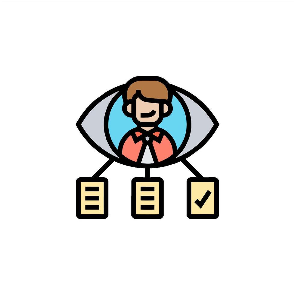 A person with a check mark and a person with a check mark vector