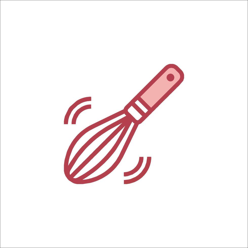 A whisk icon on a white background vector