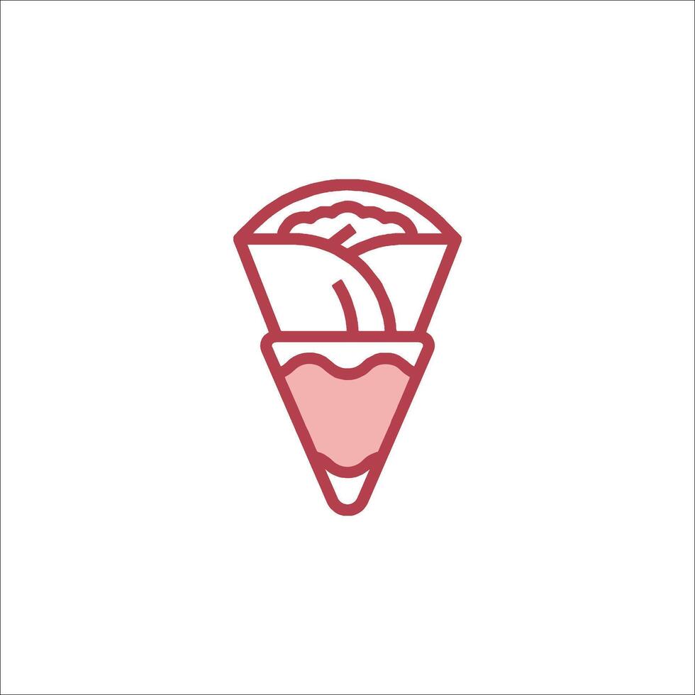 Ice cream cone icon illustration vector