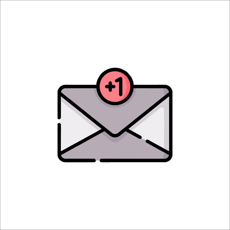 An email envelope with a plus sign on it vector
