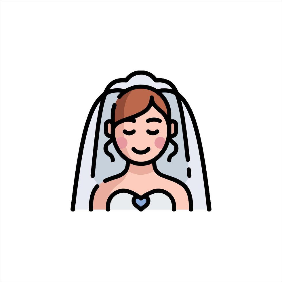 Bride icon illustration vector