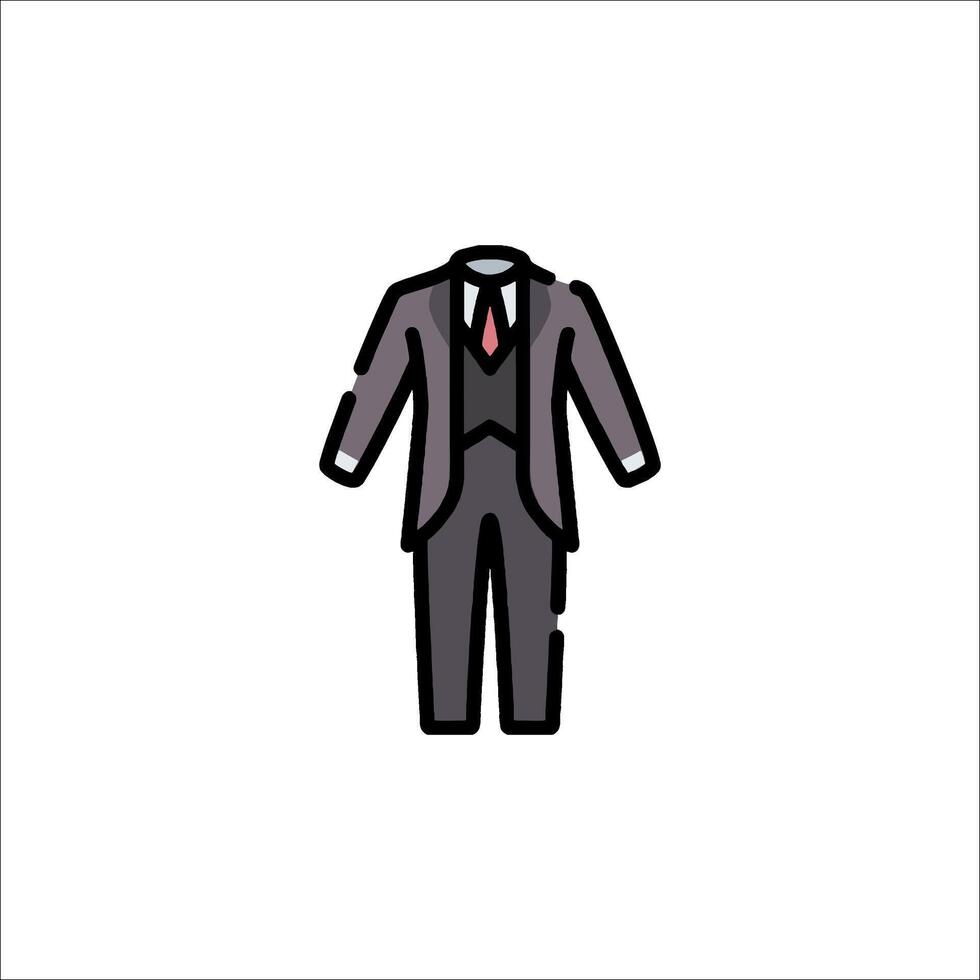 Suit icon in a flat style illustration vector