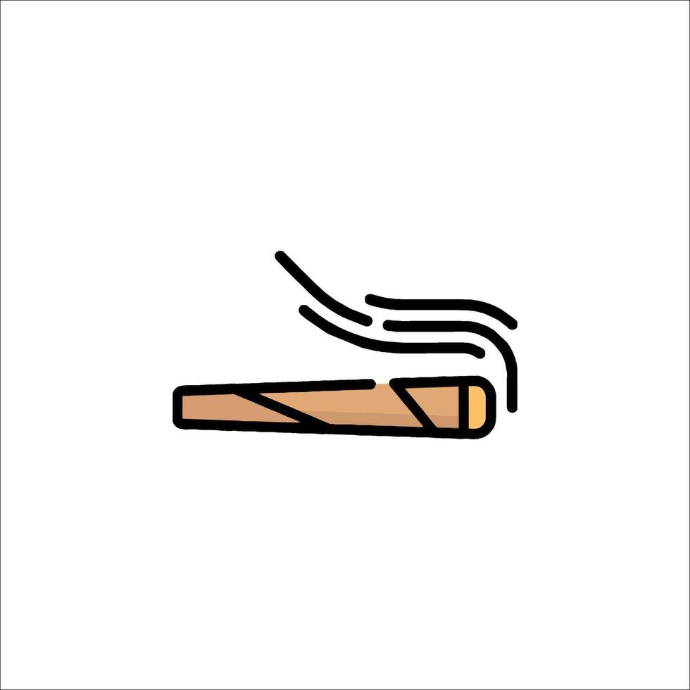 A cigarette icon in a line style vector