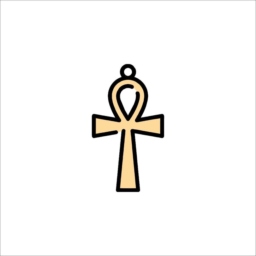 Ankh symbol egyptian cross icon vector