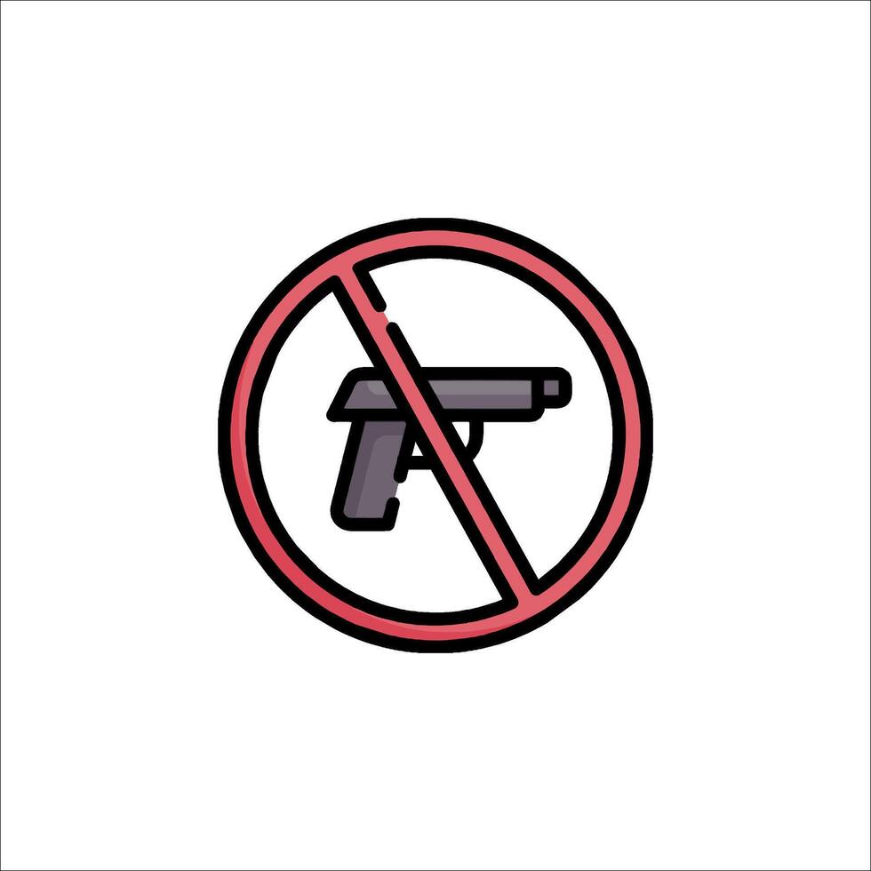 No guns sign illustration vector