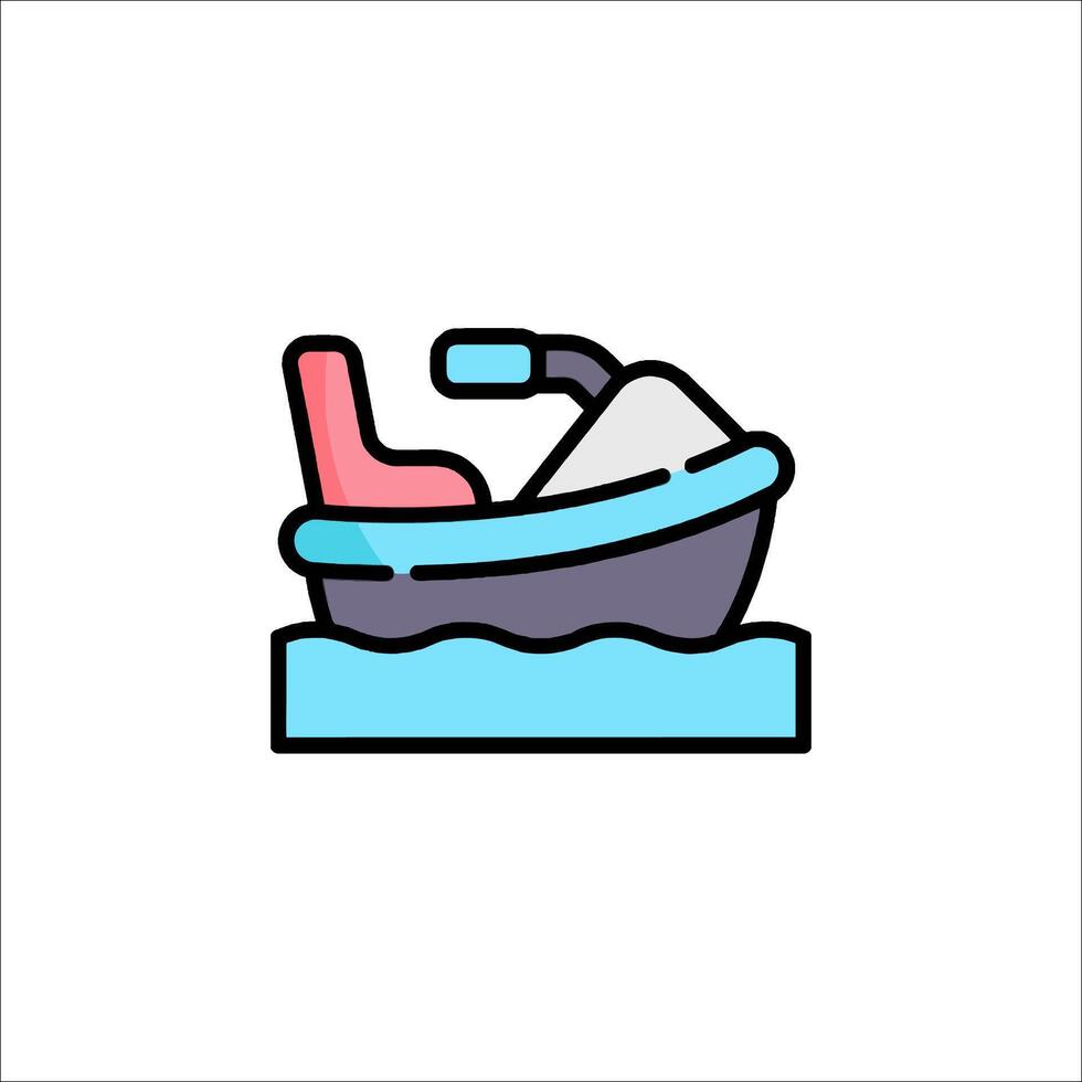 A jet ski icon on a white background vector
