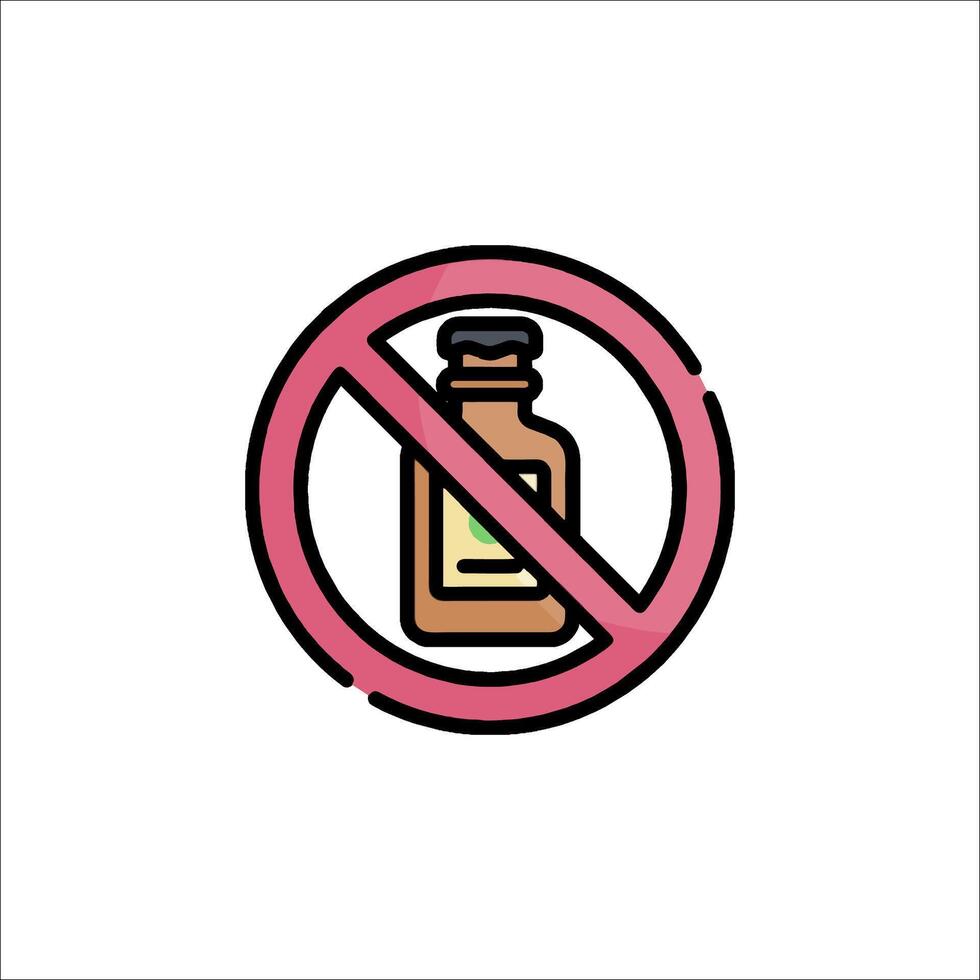 No alcohol sign illustration vector