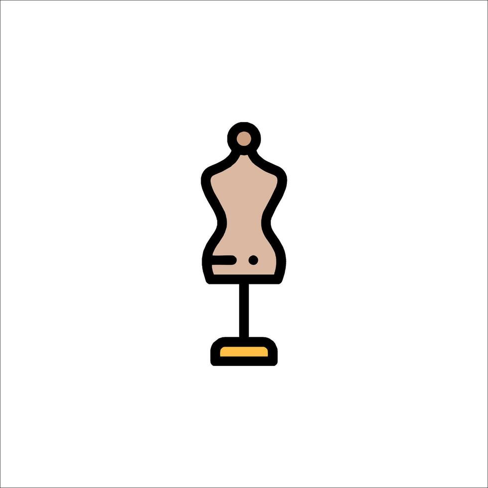 A mannequin on a stand with a white background vector