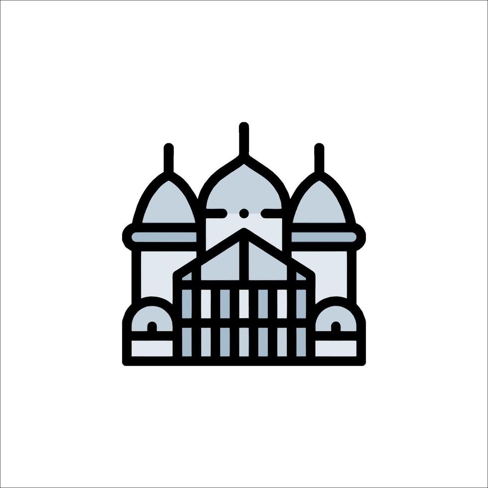 A building with domes on top of it vector