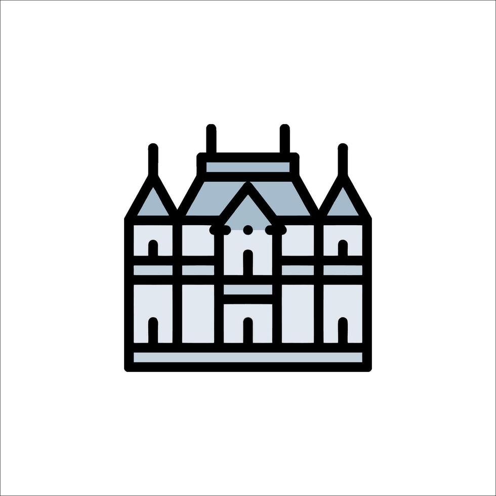 A castle icon on a white background vector