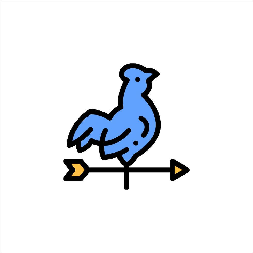 A blue bird on a weather vane vector