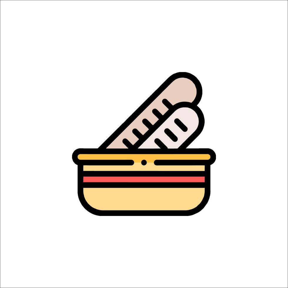 A sandwich in a box icon vector