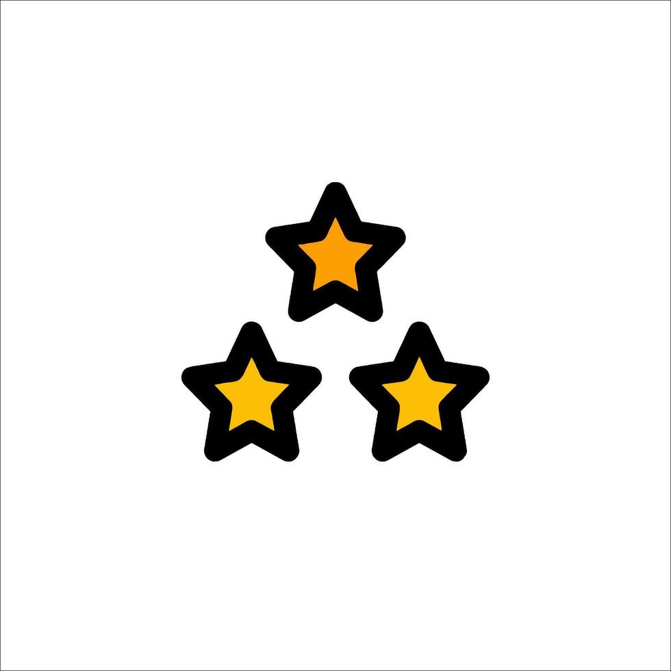 Five stars icon on white background vector