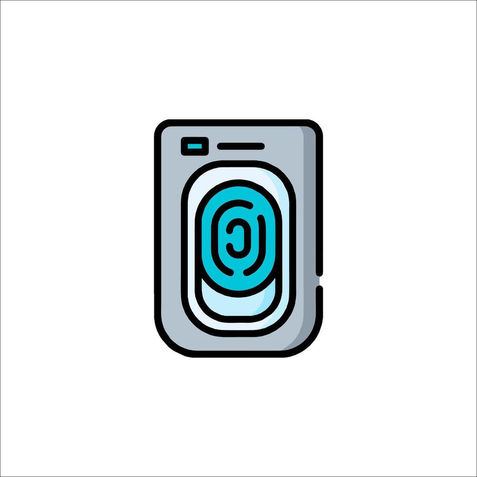 A washing machine icon with a blue and green design vector