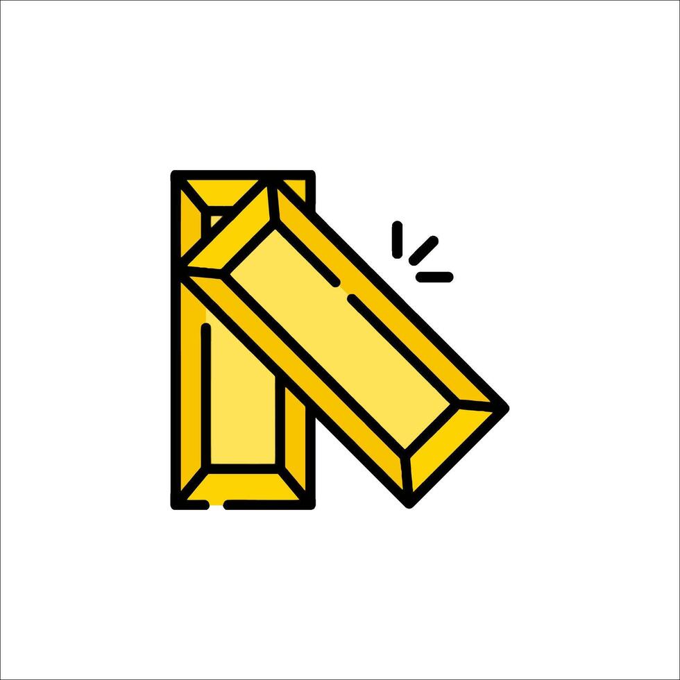 Golden nugget icon illustration vector