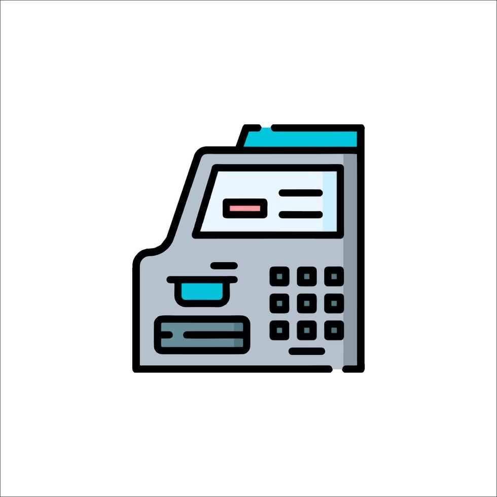 A cash register icon on a white background vector
