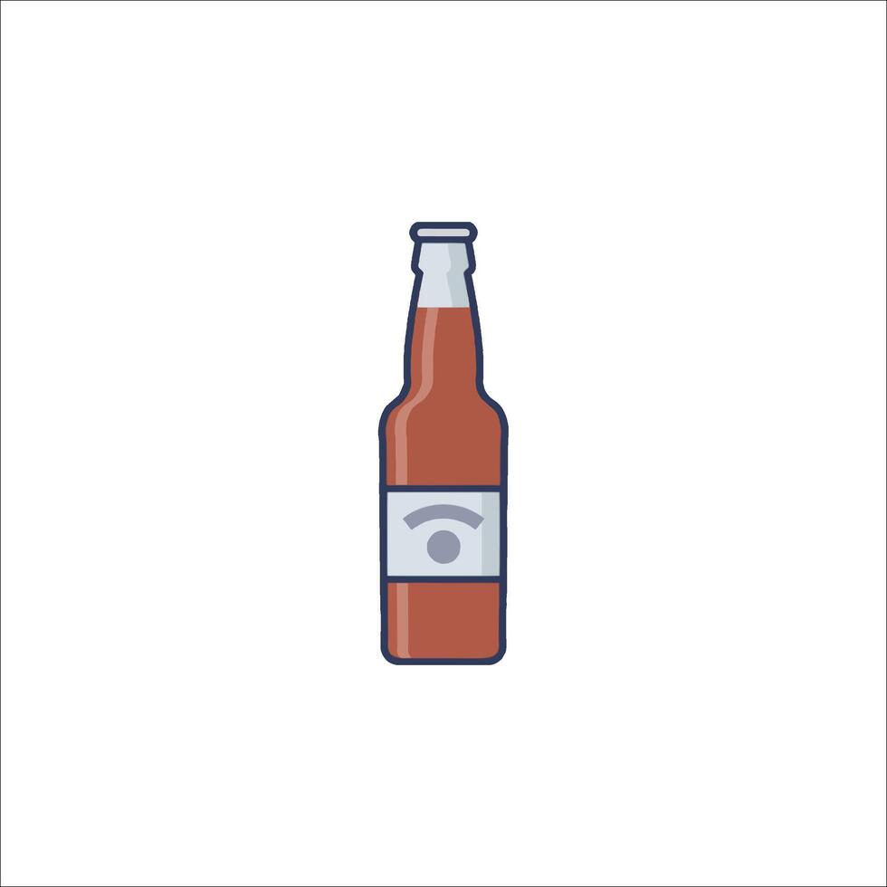Beer icon with wifi symbol vector