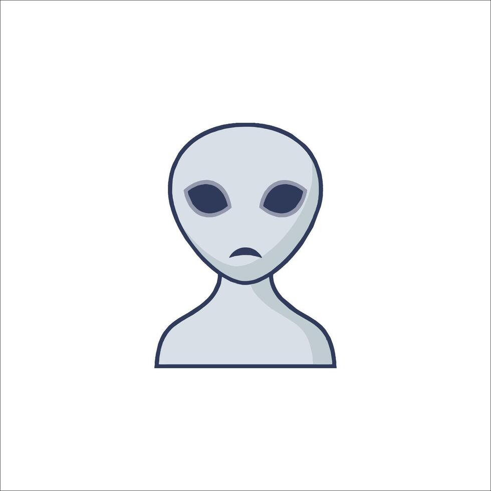 Alien icon isolated on white background vector