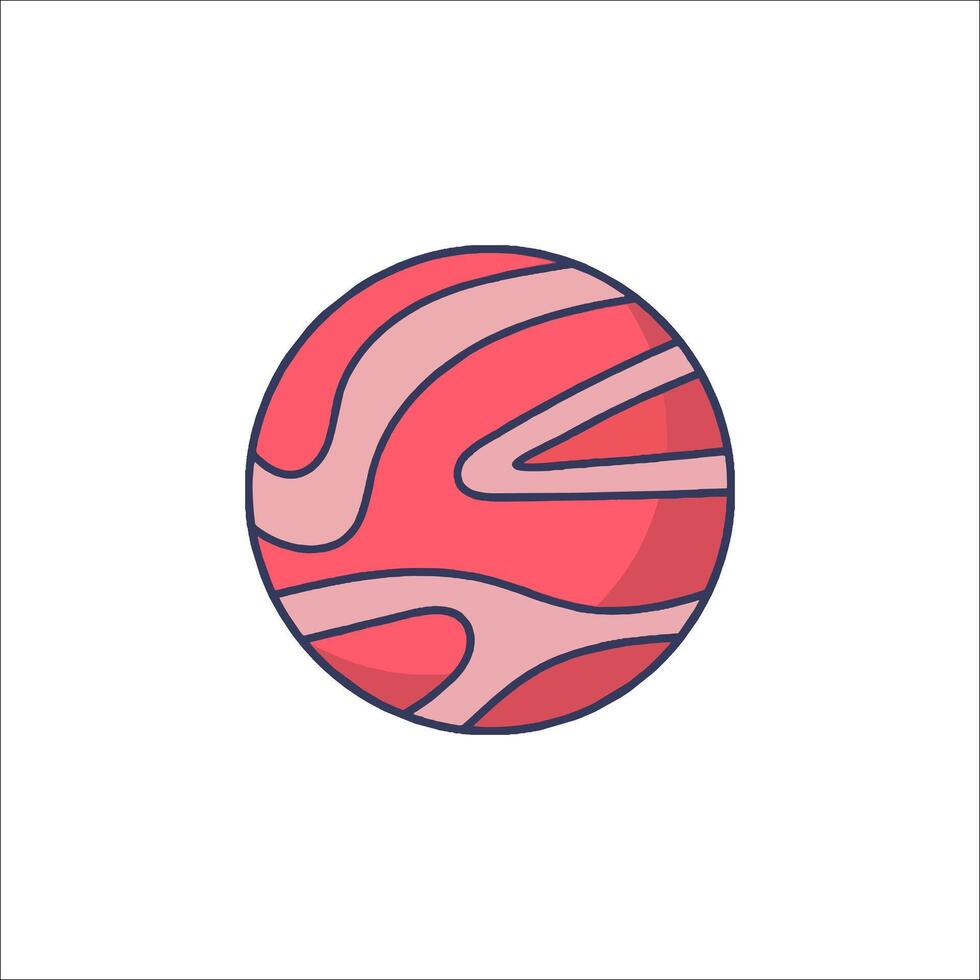 A red and pink ball icon vector